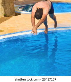 diving into water