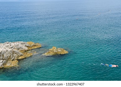 Diving in the sea
