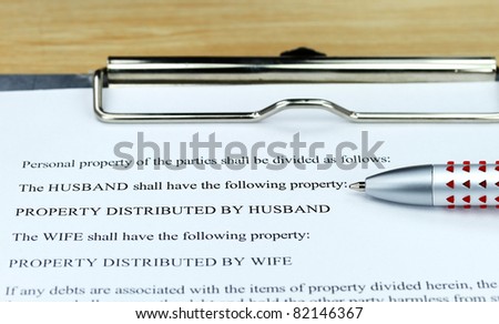 divorce contract on lawyers desk along stock photo edit now divorce contract