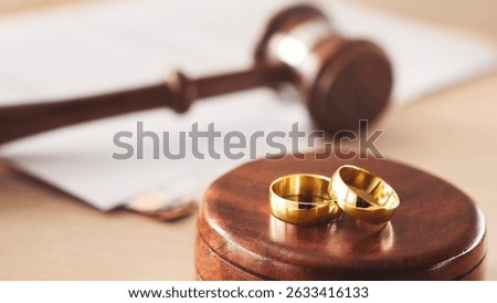Divorce decree form with ring