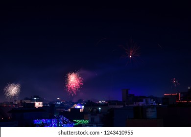 Diwali crackers at night