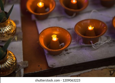 Diwali Diya LED Tea Lights, Battery Candles