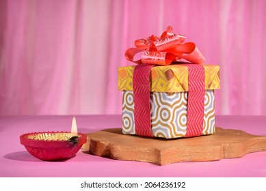 Diwali Lamp And Gift Box, Diwali Festival