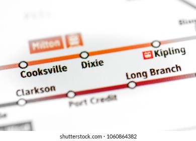 DIxie Station. Toronto Metro Map.