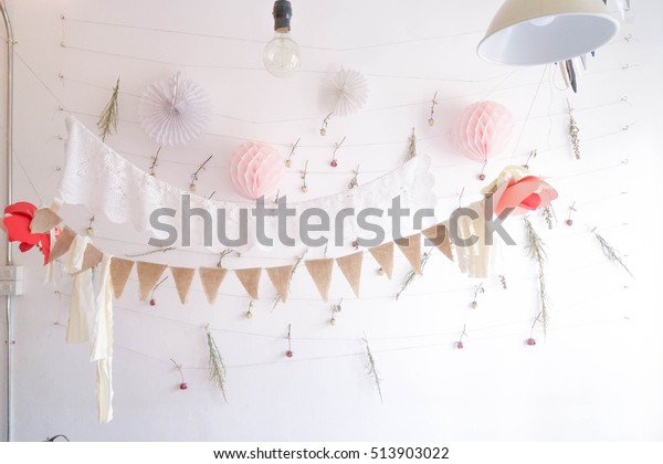 Diy Decoration Birthday Party Flowers Pastel Stock Photo Edit Now