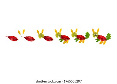 DIY dry leaf clip-art for kids, tutorial