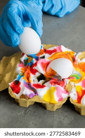 DIY Easter Egg Decorating: Creative Marbleized Technique Using Shaving Cream