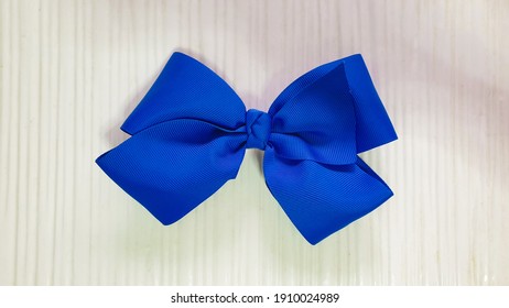 DIY Electric Blue Grosgrain Ribbon Hair Clip, Big Size