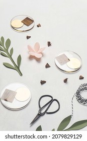 DIY Gift Wrapping Paraphernalia Flatlay