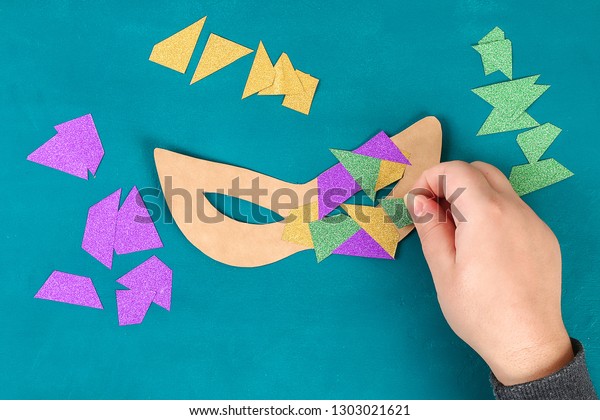 Diy Masquerade Mask Mardi Gras Fat Stock Photo Edit Now 1303021621