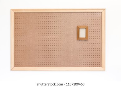 DIY Peg Board Frame White Workspace.