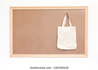 DIY Peg Board Frame White Workspace.