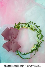 DIY Salmon Pink Grosgrain Ribbon Hair Clip