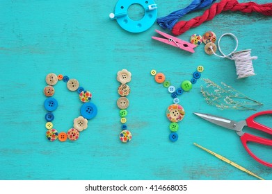 Diy Word Wood Buttons Diy Words Stock Photo 414668035 | Shutterstock