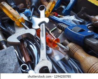 DIY workman handyman toolbox tools background image