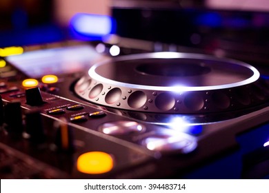 DJ CD player and mixer