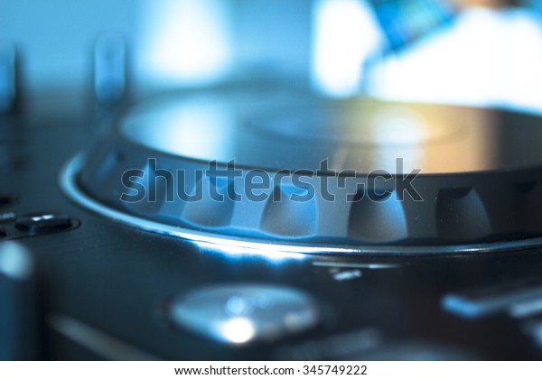 Dj Console Cd Mp4 Deejay Mixing Stock Photo Edit Now 345749222