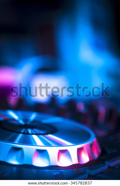 Dj Console Cd Mp4 Deejay Mixing Stock Photo Edit Now 345782837