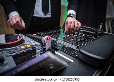 DJ console, electronic and dance music, wedding party