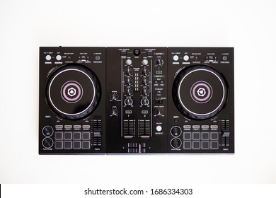 Dj Controller On A White Background 