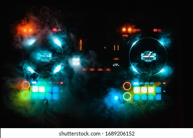 Dj Controller In A Smoke. 