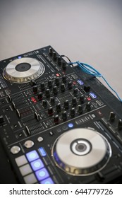 Dj Mixer On The Set, Close Up