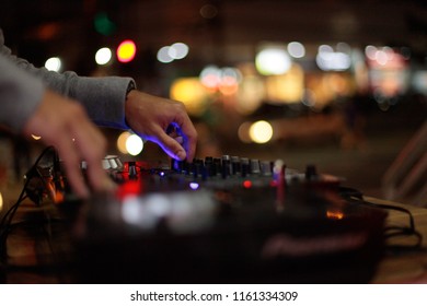 DJ playing table - Shutterstock ID 1161334309