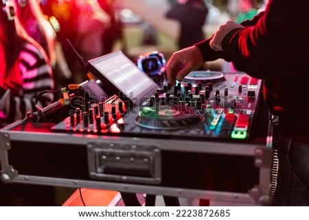 DJ at a silent disco party