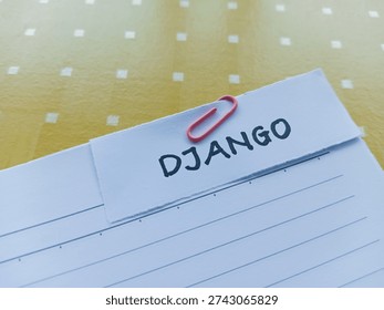 Django writting on table background. 