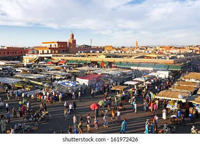 Djemaa El Fna Market In Marrakesh, Morocco