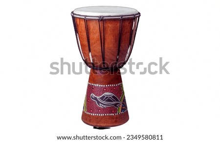 Djembe: A hand drum from West Africa, played with bare hands and known for its deep, resonant tones.