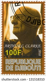 DJIBOUTI - CIRCA 2010: A Stamp Printed In Republic Of Djibouti Shows Arthur C. Clarke (1917-2008), Circa 2010