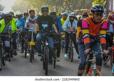 
DKI Jakarta Governor Anies Baswedan Rides A Bicycle To Commemorate Environmental And Bicycle Day In Jakarta, Sunday 5 June 2022.