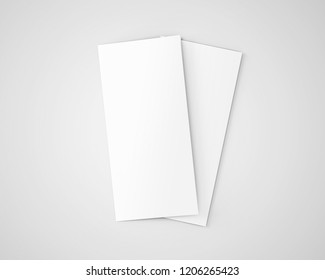 Dl Bifold Brochure Open White Blank