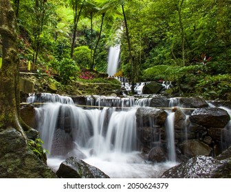 Dlundung waterfall in Trawas Mojokerto - Shutterstock ID 2050624379
