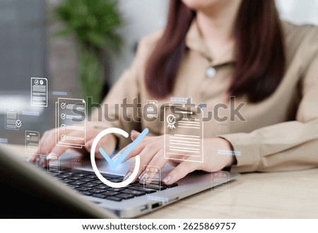 DMS document management system and standard quality control ISO certified document concept document control and management Online document management concept.