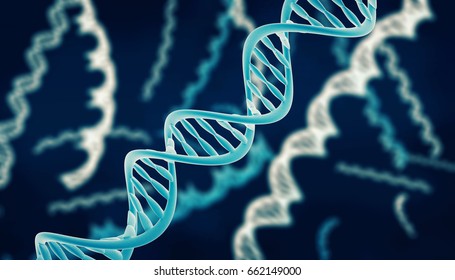 DNA Chain - 3D Illustration