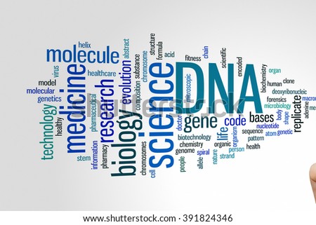DNA concept word cloud background