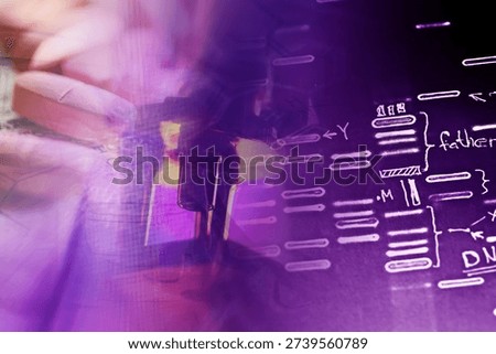 DNA encoding. Text with nucleobases.