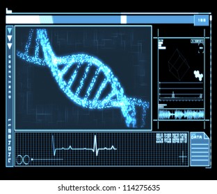 DNA Helix interface in blue