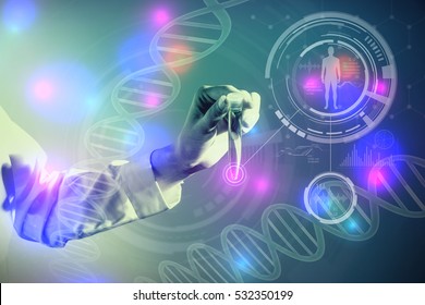 DNA And Medical Technology Concept