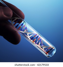 Dna Molecule In Test Tube