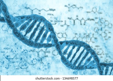 DNA molecules on the science background. - Powered by Shutterstock