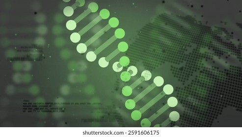 DNA strand and binary coding, scientific data processing image. Genetics, technology, bioinformatics, molecular, digital, science - Powered by Shutterstock - Get 15% off with code: PIKWIZARD15