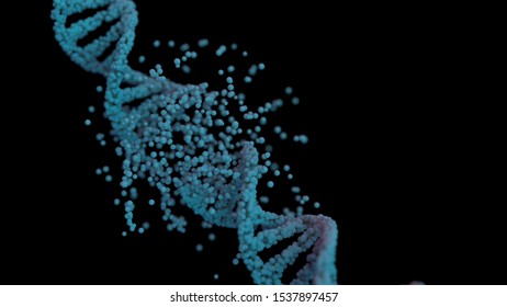 DNA Strand Damage Destruction Animation