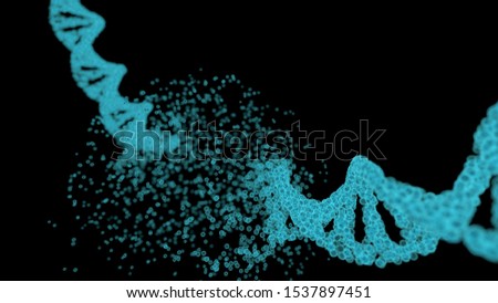 DNA strand damage destruction animation