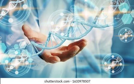 DNA structure interface. medical technology                               