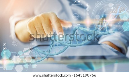 DNA structure interface. medical technology                               
