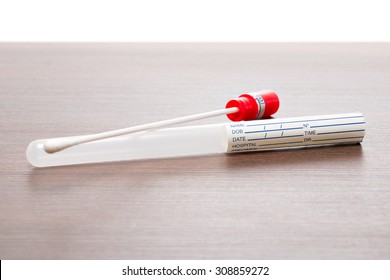 DNA Test Tube And Cotton Swab, Wipe Test