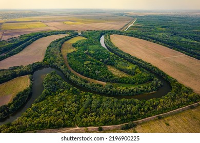 Dnestr River In Republic Moldova 2022. Nistru. Landscape With River.